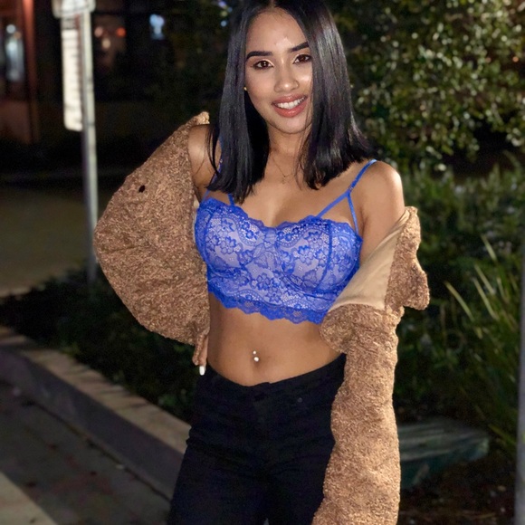 Tops - NWT BLUE LACE BRALETTE
